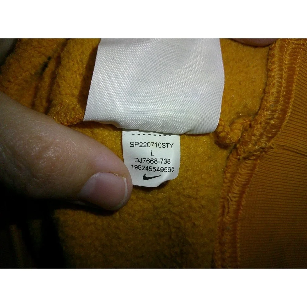 Nike Hoodie Women Large Gold Embroidered Center Swoosh Pullover DJ7668-738